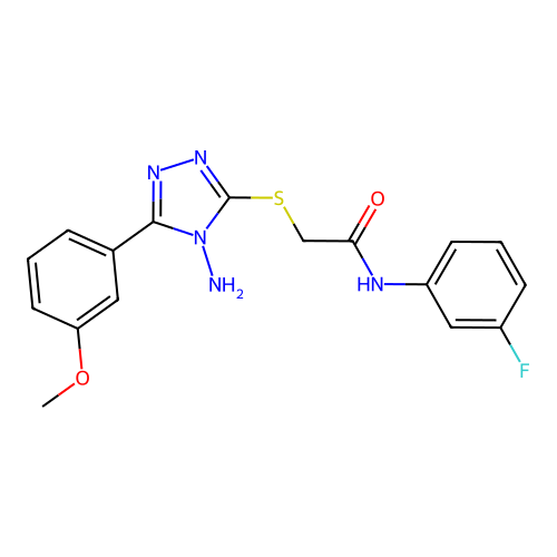 2-{[4-amino-5-(3-methoxyphenyl)-4H-1,2,4-triazol-3-yl]sulfanyl}-N-(3-fluorophenyl)acetamide structure