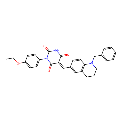 (5E)-5-[(1-benzyl-1,2,3,4-tetrahydroquinolin-6-yl)methylidene]-3-(4-ethoxyphenyl)-6-hydroxypyrimidine-2,4(3H,5H)-dione structure