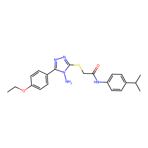 2-{[4-amino-5-(4-ethoxyphenyl)-4H-1,2,4-triazol-3-yl]sulfanyl}-N-[4-(propan-2-yl)phenyl]acetamide structure