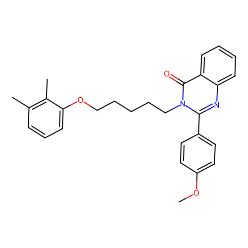 3-(5-(2,3-dimethylphenoxy)pentyl)-2-(4-methoxyphenyl)quinazolin-4(3H)-one structure