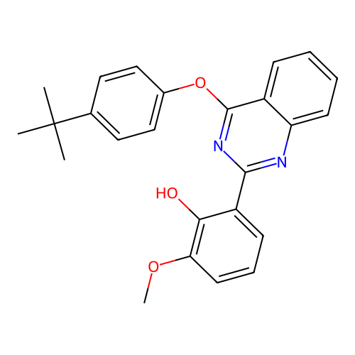 2-[4-(4-Tert-butylphenoxy)quinazolin-2-yl]-6-methoxyphenol structure