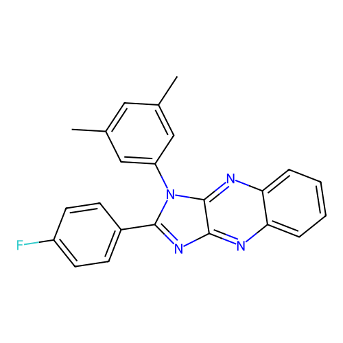 1-(3,5-dimethylphenyl)-2-(4-fluorophenyl)-1H-imidazo[4,5-b]quinoxaline structure