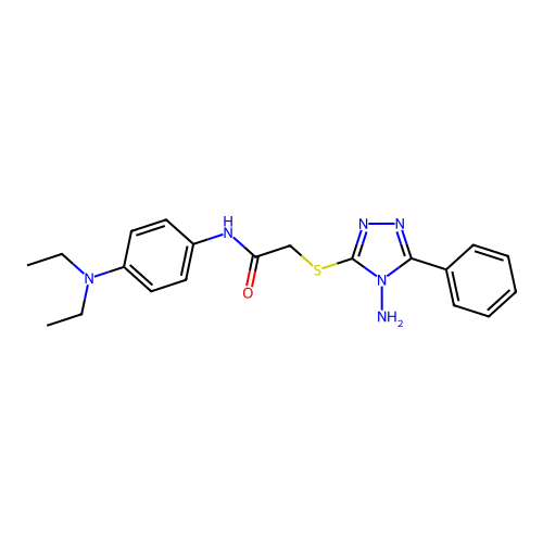 Acetamide, 2-[(4-amino-5-phenyl-4H-1,2,4-triazol-3-yl)thio]-N-[4-(diethylamino)phenyl]- structure