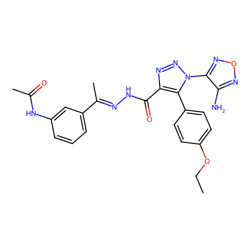 C23H23N9O4 structure