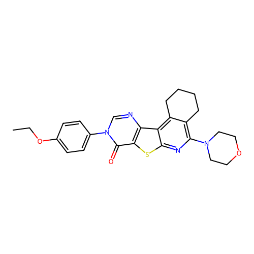 9-(4-Ethoxy-phenyl)-5-morpholin-4-yl-1,2,3,4-tetrahydro-9H-7-thia-6,9,11-triaza-benzo[c]fluoren-8-one structure
