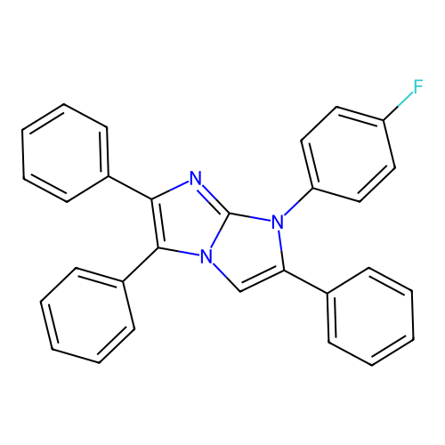 1-(4-fluorophenyl)-2,5,6-triphenyl-1H-imidazo[1,2-a]imidazole structure