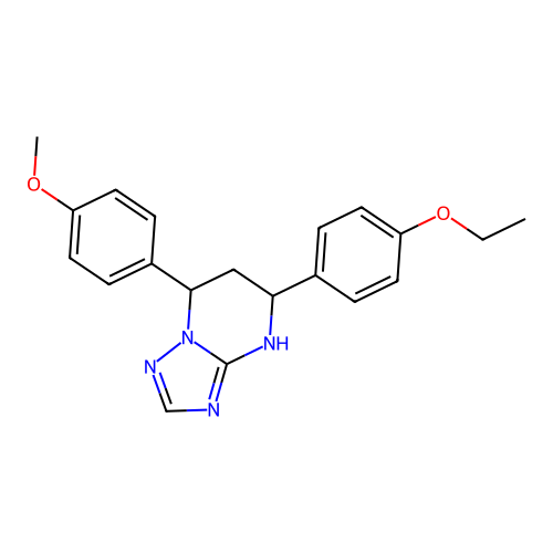 5-(4-ethoxyphenyl)-7-(4-methoxyphenyl)-1,5,6,7-tetrahydro-[1,2,4]triazolo[1,5-a]pyrimidine structure