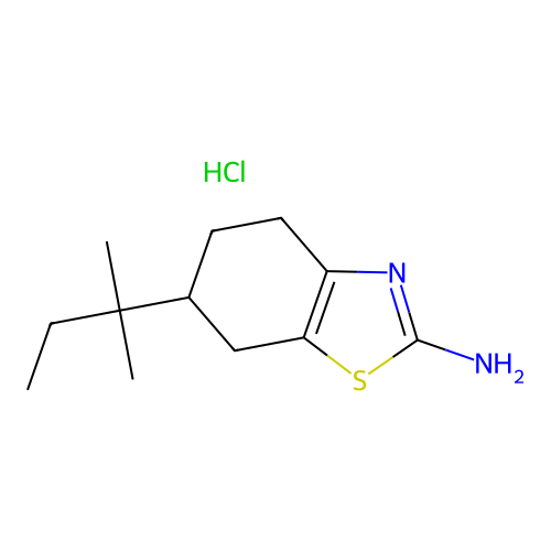 6-(Tert-pentyl)-4,5,6,7-tetrahydrobenzo[d]thiazol-2-amine hydrochloride structure