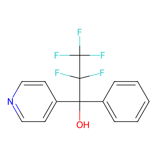 2,2,3,3,3-Pentafluoro-1-phenyl-1-(pyridine-4-YL)propane-1-OL structure