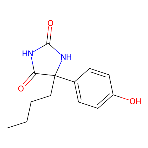 5-Butyl-5-(4-hydroxyphenyl)imidazolidine-2,4-dione structure