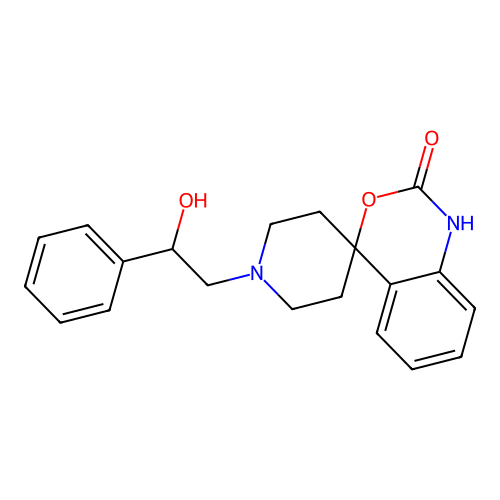 1'-(2-Hydroxy-2-phenylethyl)spiro(4H-3,1-benzoxazine-4,4'-piperidin)-2(1H)-one structure