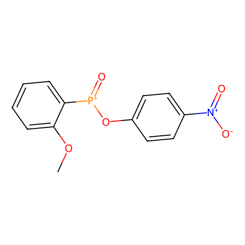 Phosphinic acid, (2-methoxyphenyl)-, 4-nitrophenyl ester structure