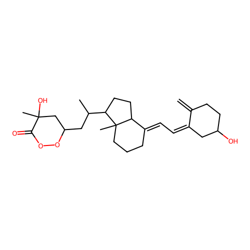25-Hydroxyvitamin D3-26,23-peroxylactone structure
