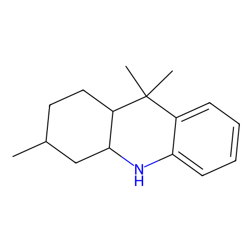 3,9,9-Trimethyl-1,2,3,4,4a,9,9a,10-octahydroacridine structure