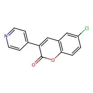 Coumarin, 6-chloro-3-(4-pyridyl)- structure
