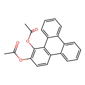 Triphenylene-1,2-diyl diacetate structure