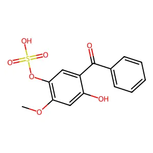 Methanone, (2-hydroxy-4-methoxy-5-(sulfooxy)phenyl)phenyl- structure
