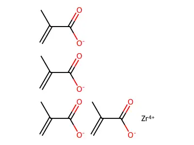 2-Propenoic acid, 2-methyl-, zirconium(4+) salt (4:1) structure