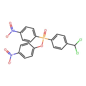 Phosphinic acid, (4-(dichloromethyl)phenyl)(4-nitrophenyl)-, 4-nitrophenyl ester structure