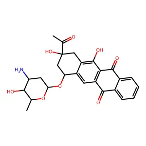 6-Deoxy-4-demethoxydaunomycin structure
