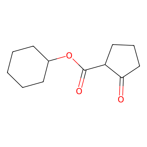 Cyclohexyl 2-oxocyclopentane-1-carboxylate structure