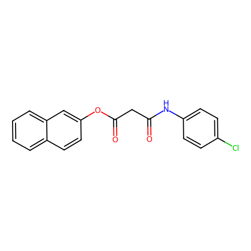 Naphthalen-2-yl 3-(4-chloroanilino)-3-oxopropanoate structure