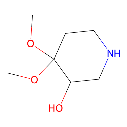 4,4-Dimethoxypiperidin-3-ol structure
