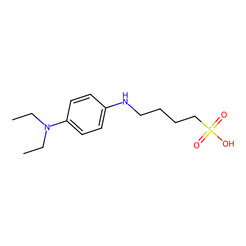 4-((4-(Diethylamino)phenyl)amino)butane-1-sulphonic acid structure