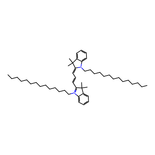 Ditetradecylindocarbocyanine structure