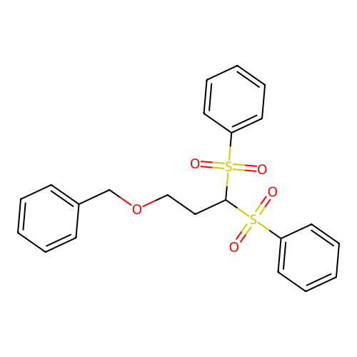 3,3-Bis(benzenesulfonyl)propoxymethylbenzene structure