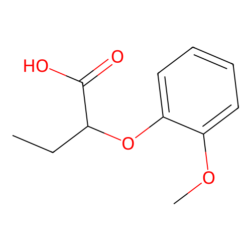 2-(2-Methoxyphenoxy)butanoic acid structure
