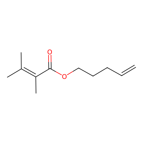 Pent-4-enyl 2,3-dimethylbut-2-enoate structure