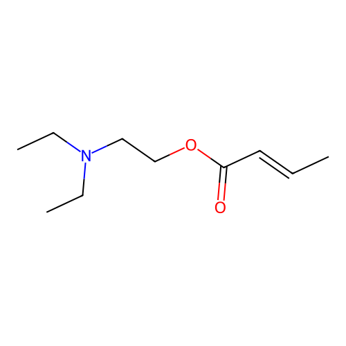 2-(Diethylamino) ethylcrotonate structure