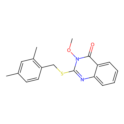 2-[(2,4-Dimethylphenyl)methylsulfanyl]-3-methoxyquinazolin-4-one structure