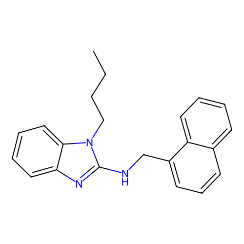 1-butyl-N-(naphthalen-1-ylmethyl)-1H-benzimidazol-2-amine structure