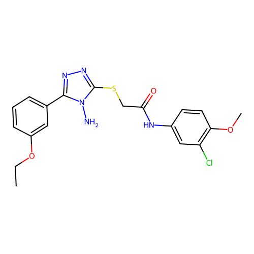 2-{[4-amino-5-(3-ethoxyphenyl)-4H-1,2,4-triazol-3-yl]sulfanyl}-N-(3-chloro-4-methoxyphenyl)acetamide structure