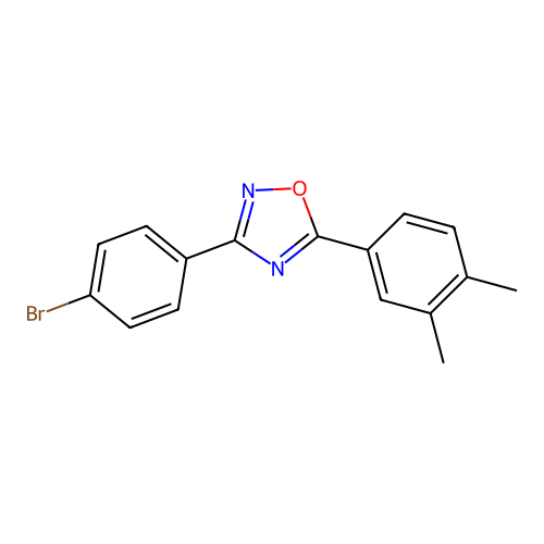 3-(4-Bromophenyl)-5-(3,4-dimethylphenyl)-1,2,4-oxadiazole structure