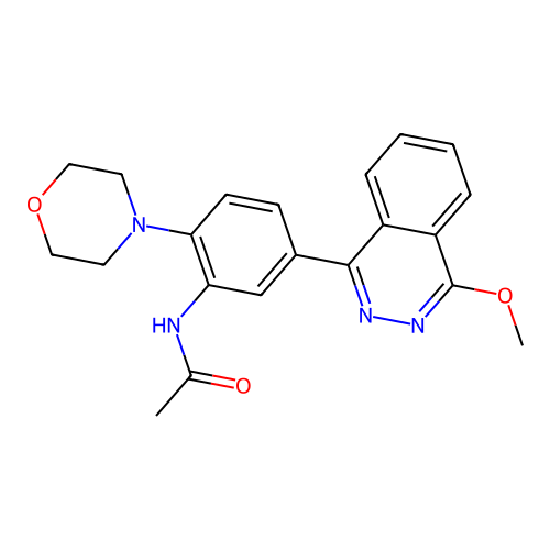N-[5-(4-methoxyphthalazin-1-yl)-2-(morpholin-4-yl)phenyl]acetamide structure