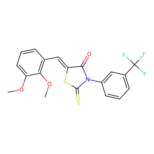 (Z)-5-(2,3-dimethoxybenzylidene)-2-thioxo-3-(3-(trifluoromethyl)phenyl)thiazolidin-4-one structure