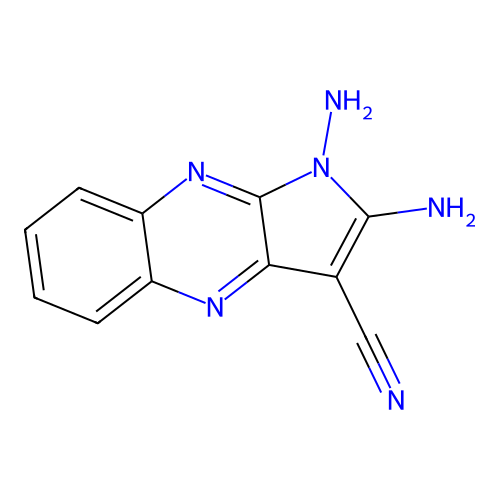 1,2-diamino-1H-pyrrolo[2,3-b]quinoxaline-3-carbonitrile structure