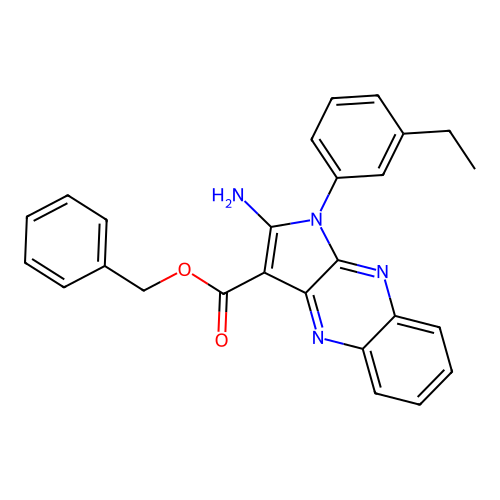 benzyl 2-amino-1-(3-ethylphenyl)-1H-pyrrolo[2,3-b]quinoxaline-3-carboxylate structure