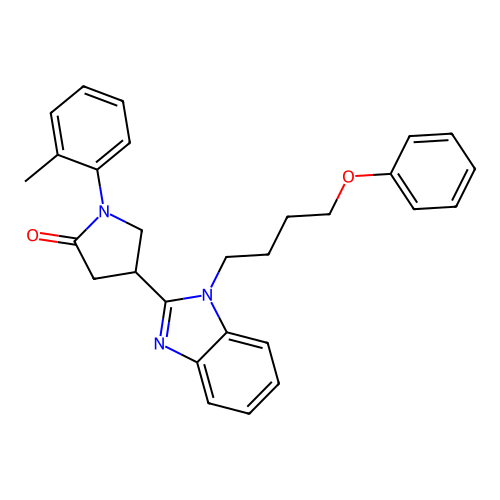 1-(2-Methylphenyl)-4-[1-(4-phenoxybutyl)benzimidazol-2-yl]pyrrolidin-2-one structure