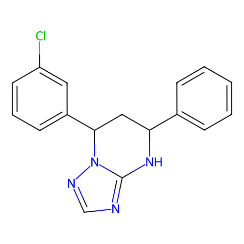 7-(3-Chlorophenyl)-5-phenyl-4,5,6,7-tetrahydro[1,2,4]triazolo[1,5-a]pyrimidine structure