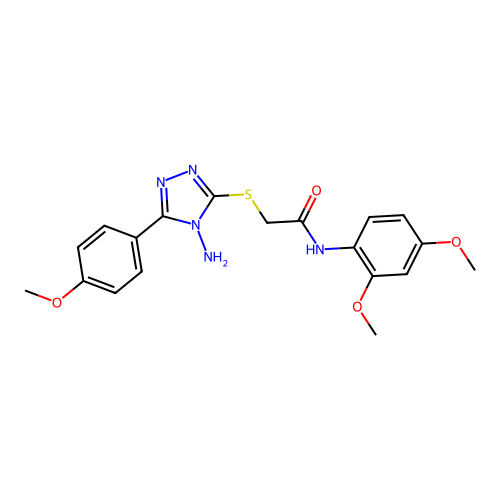 2-((4-amino-5-(4-methoxyphenyl)-4H-1,2,4-triazol-3-yl)thio)-N-(2,4-dimethoxyphenyl)acetamide structure