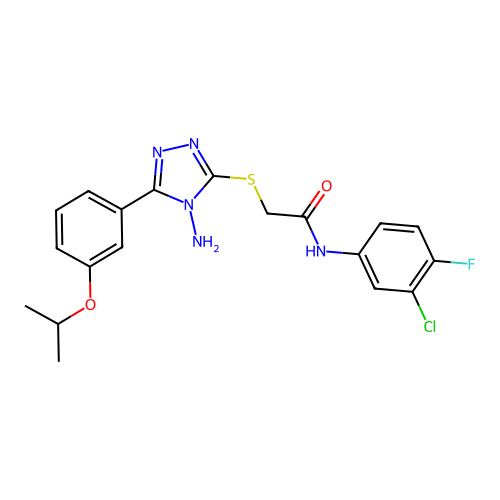 C19H19ClFN5O2S structure