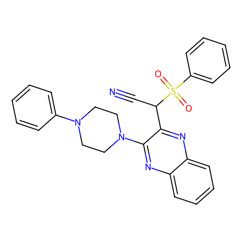 [3-(4-Phenylpiperazin-1-yl)quinoxalin-2-yl](phenylsulfonyl)acetonitrile structure