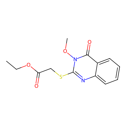 Ethyl [(3-methoxy-4-oxo-3,4-dihydroquinazolin-2-yl)sulfanyl]acetate structure