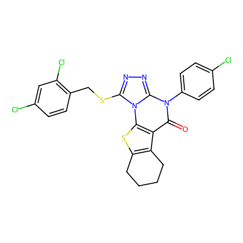 C24H17Cl3N4OS2 structure