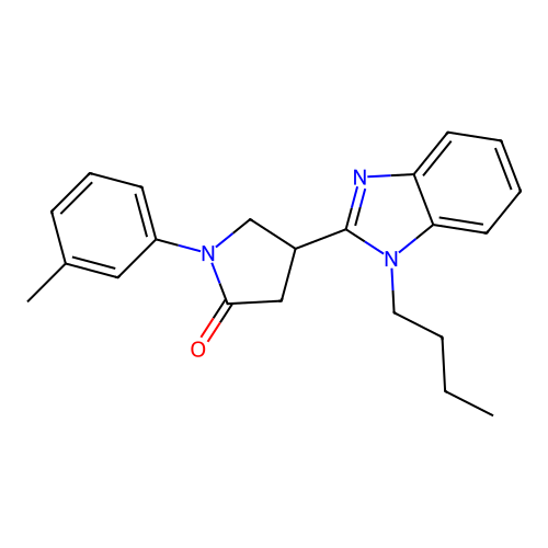 4-(1-butyl-1H-benzo[d]imidazol-2-yl)-1-(m-tolyl)pyrrolidin-2-one structure