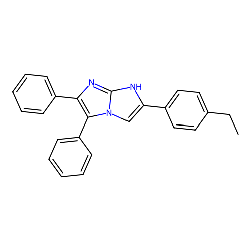 2-(4-ethylphenyl)-5,6-diphenyl-1H-imidazo[1,2-a]imidazole structure